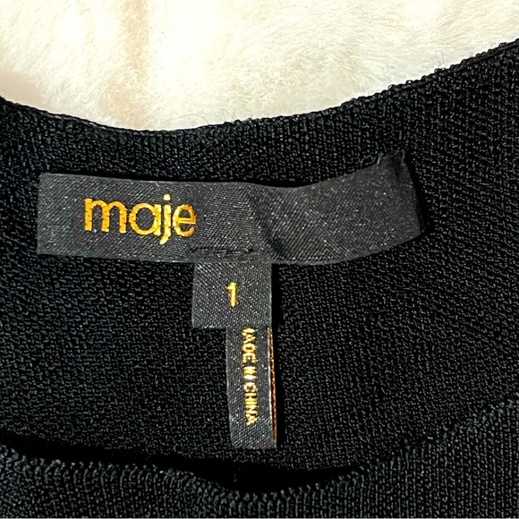 NWOT Maje Black Tank Top With Beaded Straps—with some pilling - Picture 11 of 16